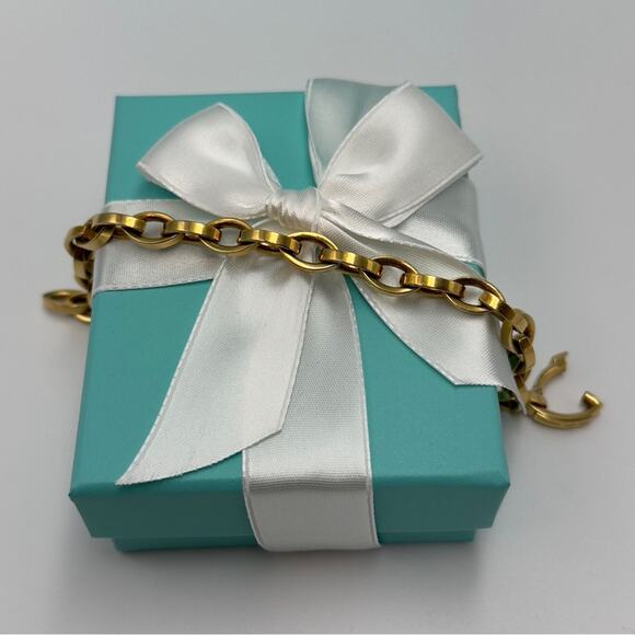 Tiffany & Co. Link Chain Bracelet 18k Solid Yellow Gold 750 Italy Vintage Gift - Picture 7 of 12